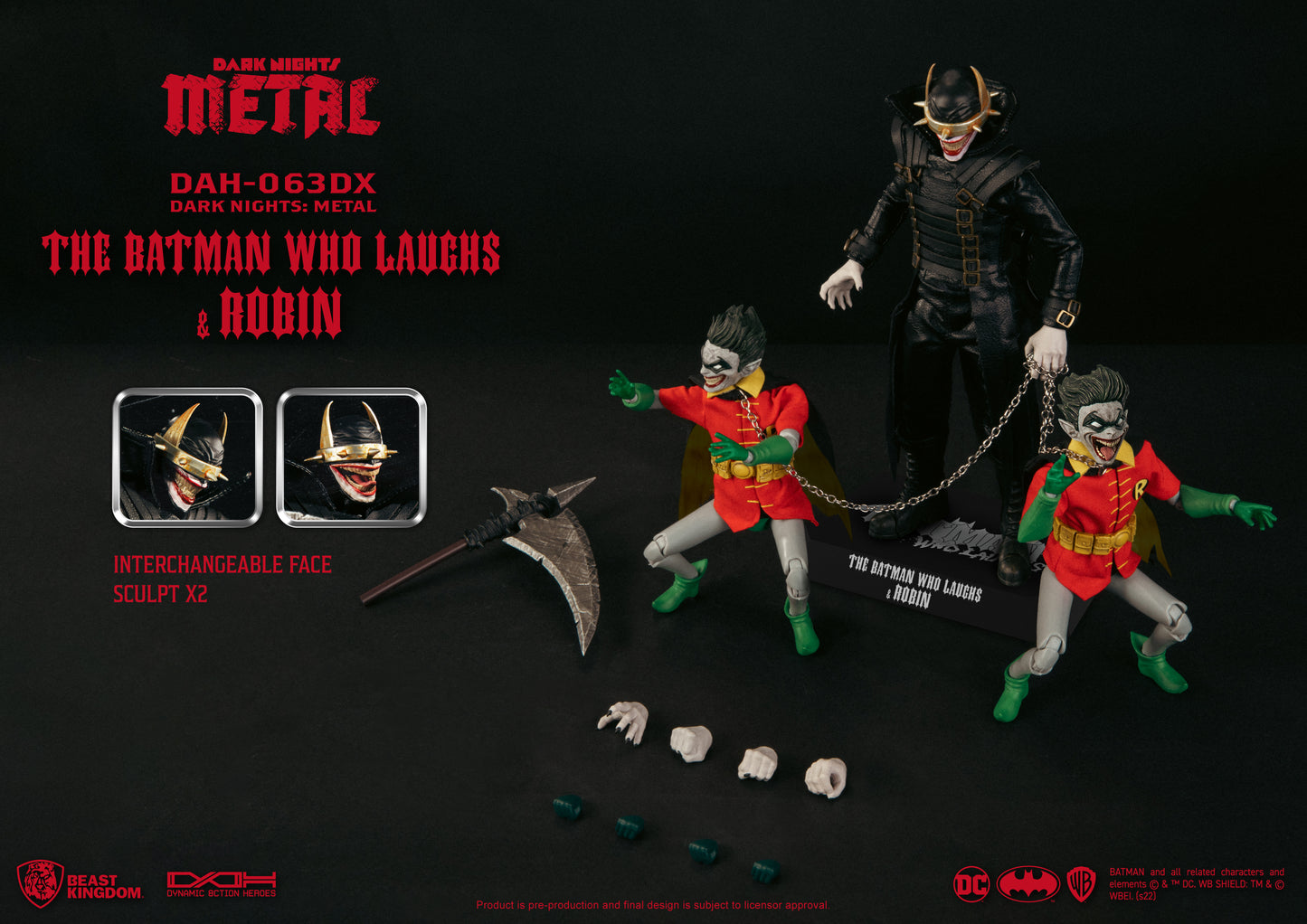 Dark Night Metal  The Batman Who Laughs with Robin DAH-063DX BEAST KINGDOM