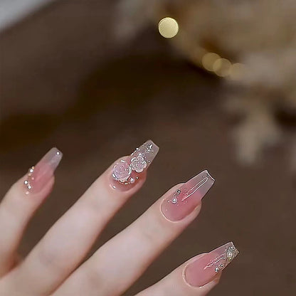 New Hand-crafted Nail Ice Through Camellia Wearable