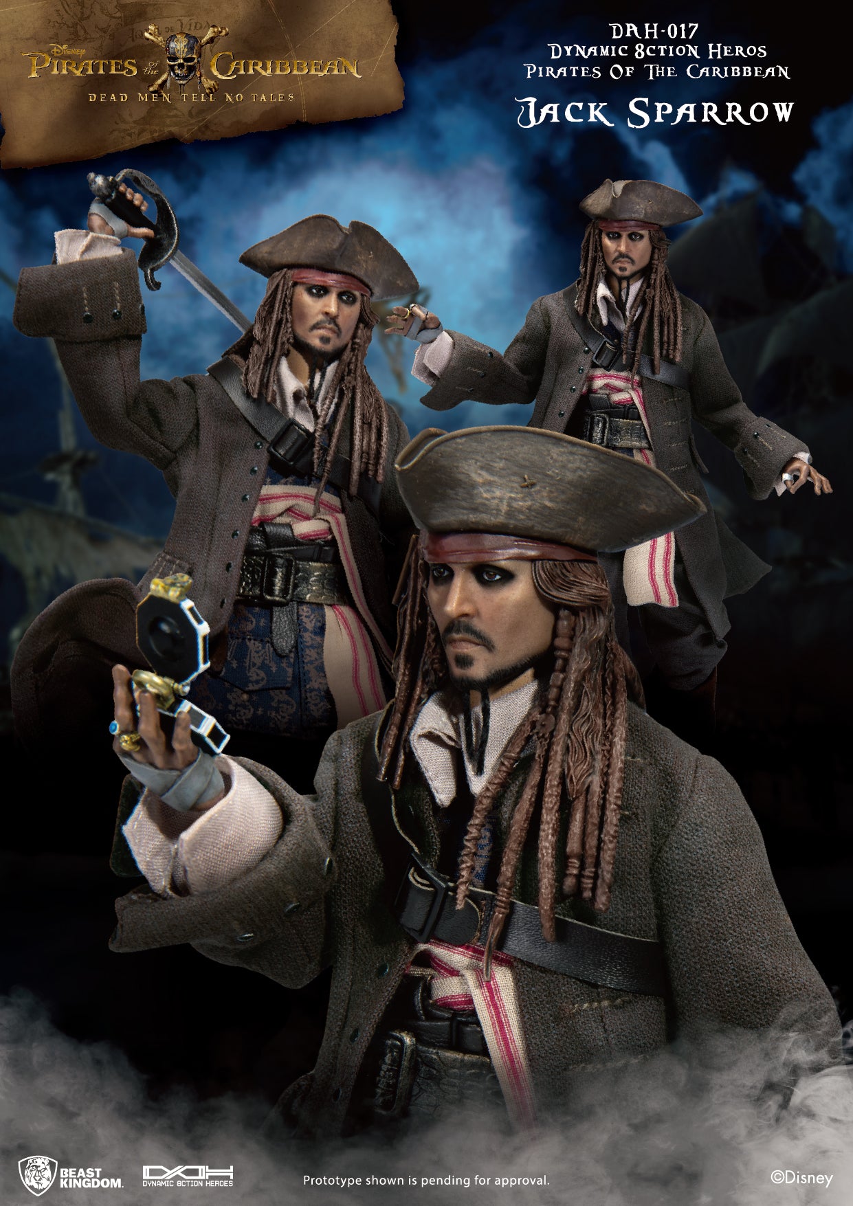 迪士尼加勒比海盗：杰克·斯派洛船长（动态 8 动作英雄）DAH-017