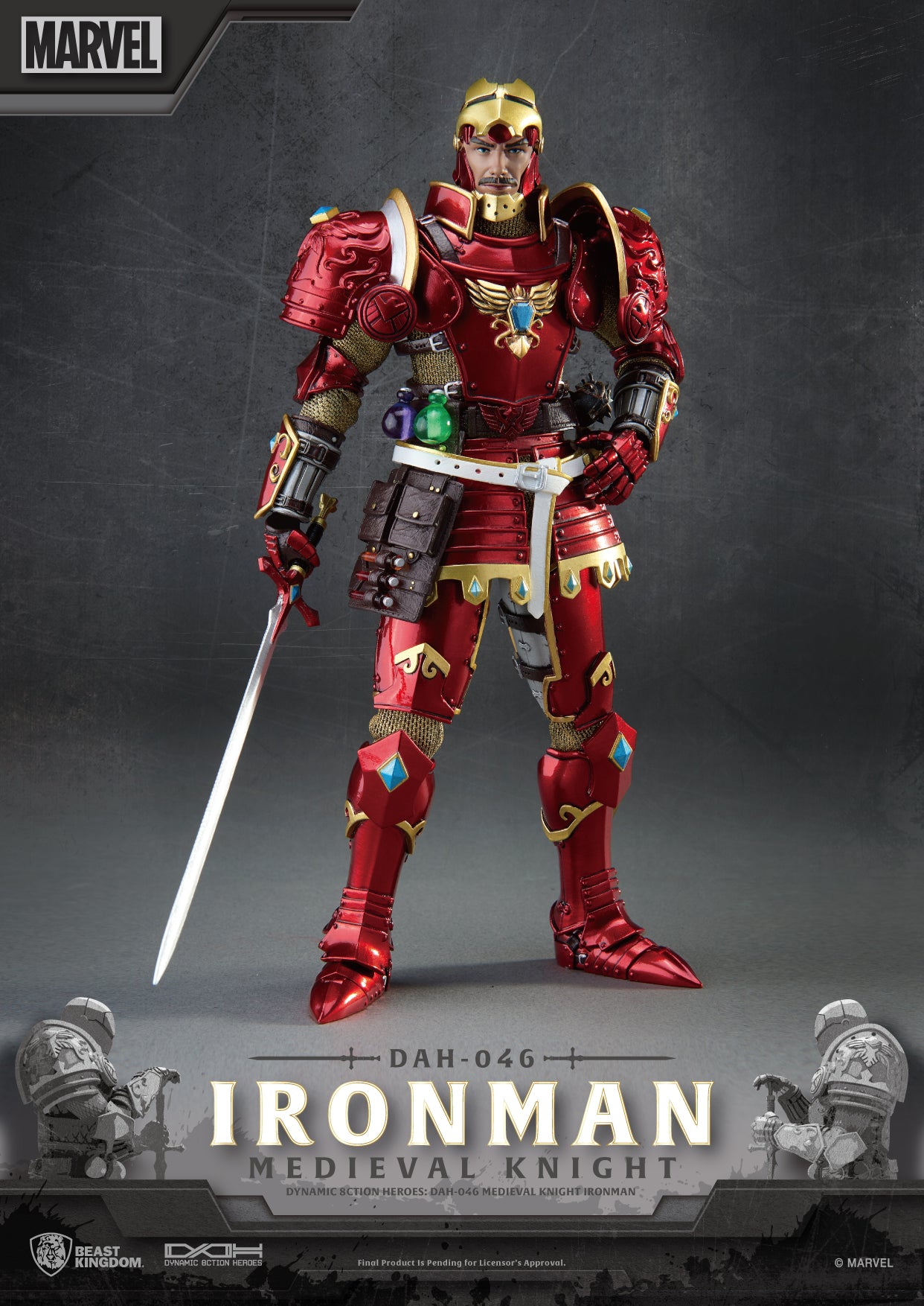 MARVEL Medieval Knight - Iron Man (Dynamic 8ction Hero) DAH-046