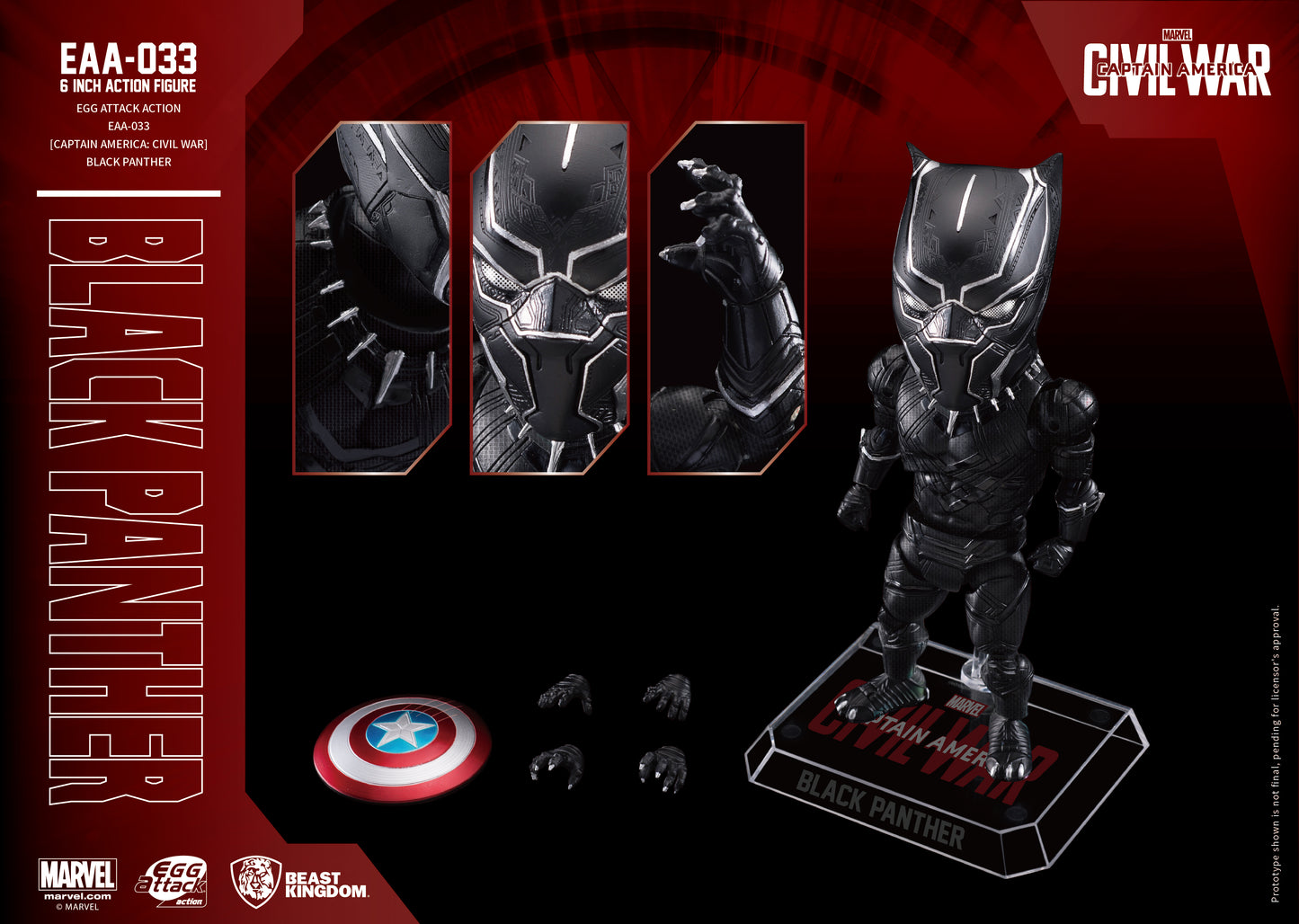 Captain America Civil War Black Panther EAA-033 BEAST KINGDOM
