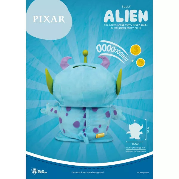 Toy Story Large Vinyl Piggy Bank: Alien Remix Party Sully (Piggy Bank) VPB-009-1