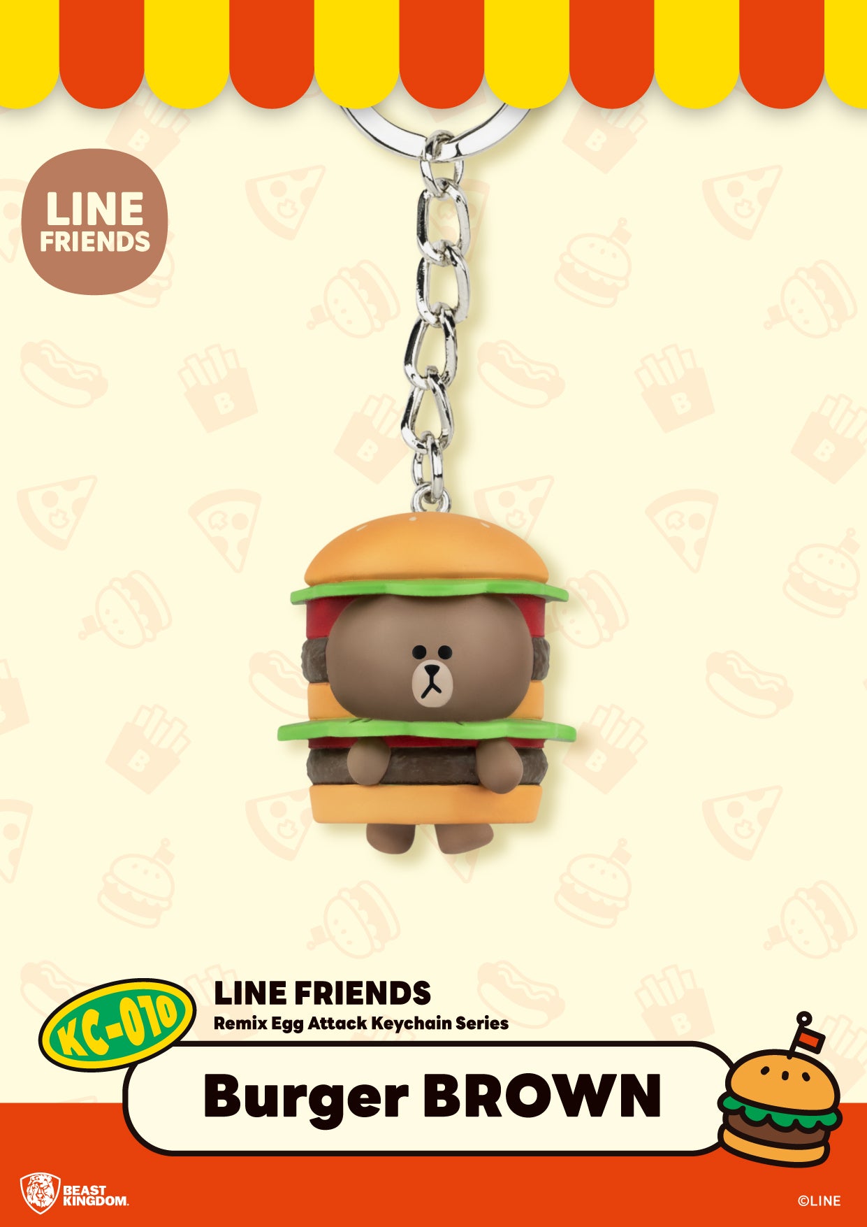 LINE FRIENDS Remix Egg Attack Keychain Series Blind Box set (Keychain) KC-010