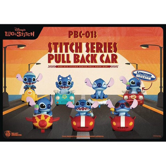 Stitch Series Pull Back Car Blind box Set (6pcs) Big box PBC-013BB-SET BEAST KINGDOM