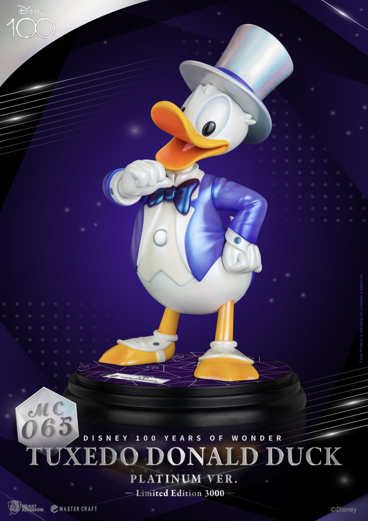 MC-065 Disney 100 Years of Wonder Master Craft Tuxedo Donald Duck (Platinum Ver.) BEAST KINGDOM