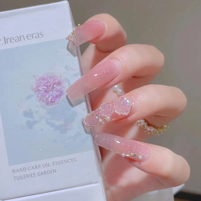 New Hand-crafted Nail Ice Through Camellia Wearable